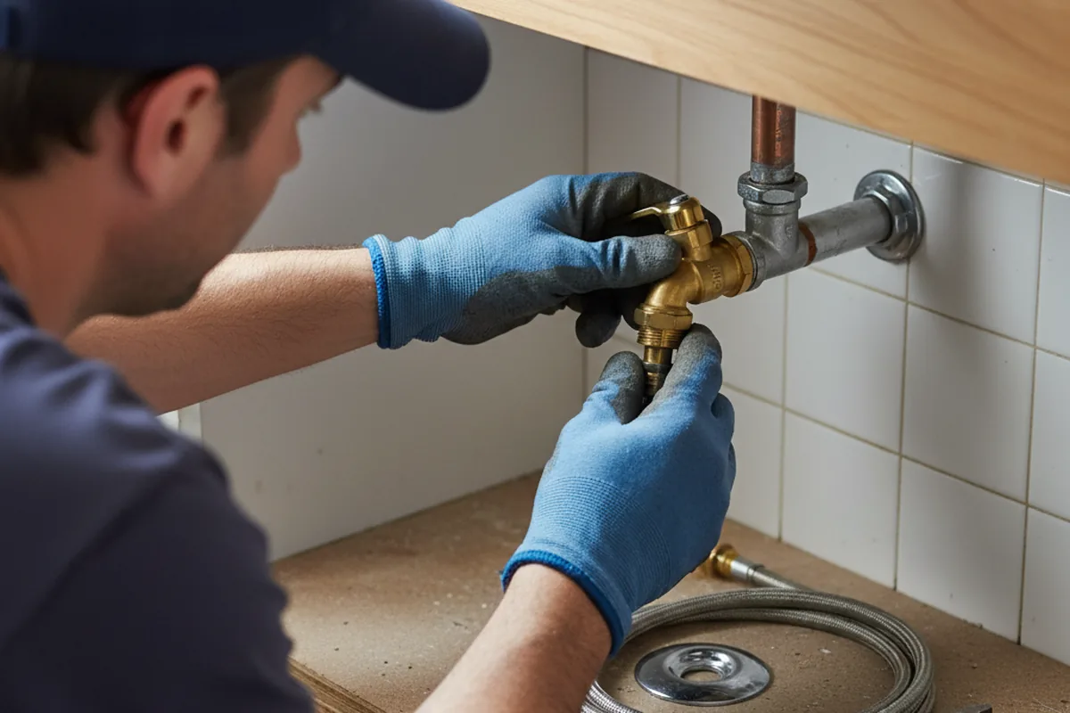 Shutoff valve and fitting work during Emergency Plumbing in Glenwood